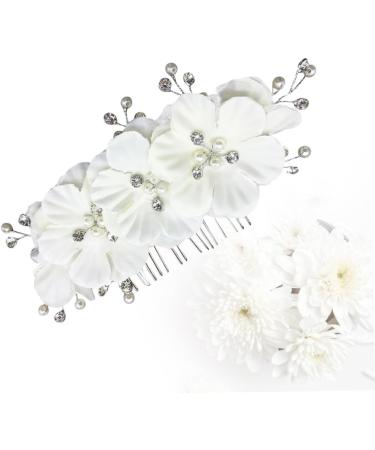 Didiseaon Wedding Hair Accessories Hair Side Combs Rhinestones Hair Comb Bridal Hair Comb Bridal Hair Accessories Bridal Side Combs White Korean Bridesmaid Headgear - Buy Online on GoSupps.com