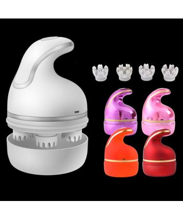 Magiclulu Head Massage Brush - Scalp & Neck Massager for Physiotherapy | Relaxing Head Massager Device in White - Buy Online on GoSupps.com