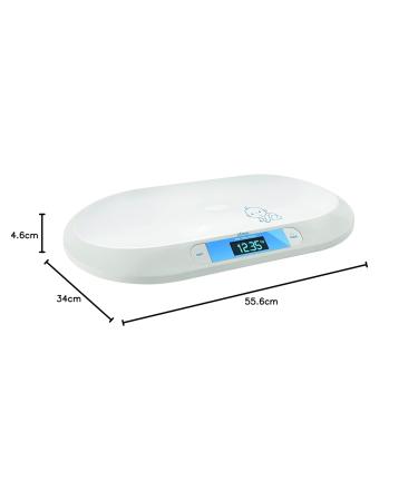 Ufesa BN2020 Mybaby Baby Scales Curved Design High Precision Tare Function XL Display Weight in Kg/LB/ST Backlit Screen - Buy Online on GoSupps.com
