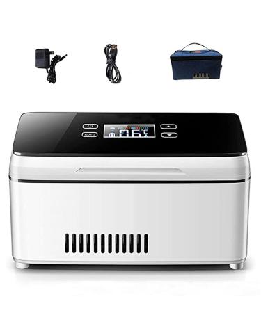 Insulin Refrigerated Box 2-8 Thermostat Drug Reefer Rechargeable Battery USB Charger Portable Car Refrigerators Case Cooler or Travel Home Mini Cooler Fridge 3*Battery