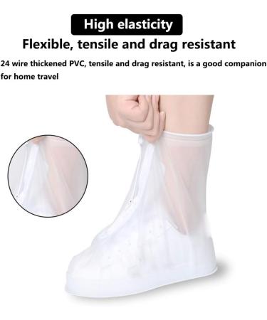 Transparent Reusable PVC Waterproof Shoe Cover - Rain & Snow Protection for Children, Men, and Women - Buy Online on GoSupps.com