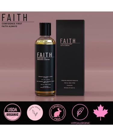 Buy Faith Co. USDA Organic Cold Pressed Castor Oil - 100% Pure Hair Body & Face Serum - Vegan Hexane Free - 240ml for Healthy Hair Lashes & Brows - Buy Online on GoSupps.com