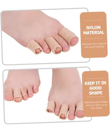 Healifty 6 Pcs Toe Cover Men's Gel Silicone Sleeves - Anti-Friction Toe Tubes & Finger Sleeves, Beige, Reusable & Cuttable - Buy Online on GoSupps.com
