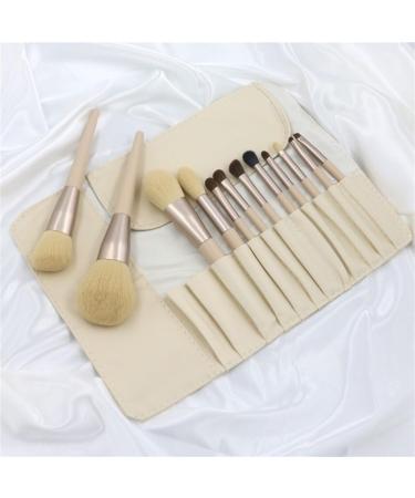 White 12-Piece Jack Cosmetic Bag & Makeup Brush Set | Complete Beauty Tools for Flawless Foundation & Concealer - Buy Online on GoSupps.com