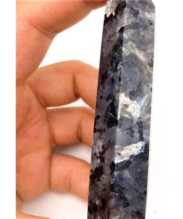 1-Pack of Natural Labradorite Stone Point Hexagonal Pyramid Suitable for Furniture Decoration Crystals Stone Mineral Specimen - Buy Online on GoSupps.com