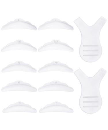 Vesaneae 40Stk eyelash lifting pads eyelash lifting silicone pads with 2 eyelashes y brush lash lifting pads eyelashes shield pads for lash lifting eyelash lifting accessories - soft reusable