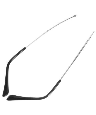 Ohphcall 1 pair of glasses bends of universal glasses substitute brass frame. Reading glasses Temple glasses arm glasses poor legs Arms for glasses repair extraterrestrations Silver 14.00x0.50.40cm