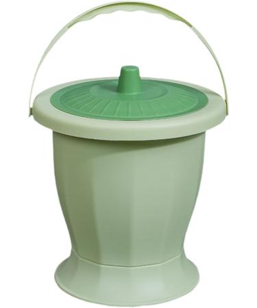 Chamber Pot with Lid and Handle Heavy Duty Bed Pan Non-Slip PP Urinal Bottle with Detachable Base Washable Reusable Portable Toilet for Kids Adults Light Green + Dark Green Urinal Bottle - Buy Online on GoSupps.com