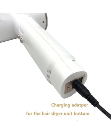 Cordless Hair Dryer 300W Rechargeable Blow Dryer 3 Heating/Speed & Cold Settings Portable Wireless Hairdryer for Travel Outdoor Home Contain 2 Nozzle - Buy Online on GoSupps.com