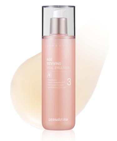 Dermafirm Age Reviving Vital Tone Up Emulsion Cream A4 | Face Firming Cream Hydrating Moisturizer for Pore Firming w/Collagen Astasome & Peptide All Skin Types | No Animal Trials No Paraben 6.76 fl 01 Age Reviving Vital Em