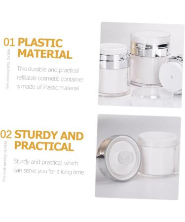 Beaupretty Travel d airless cream s moisturizer pump jar Moisturizer container cosmetic cream jar Empty airless cosmetic container pump type plastic travel moisturizing Bottle 7.5X6.2CM As Shown - Buy Online on GoSupps.com