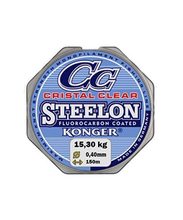 Konger fishing line Cristal Clear Fluorocarbon Coated 0.12-0.50mm/150m Monofilament Super strong! 0.40mm / 15.40kg