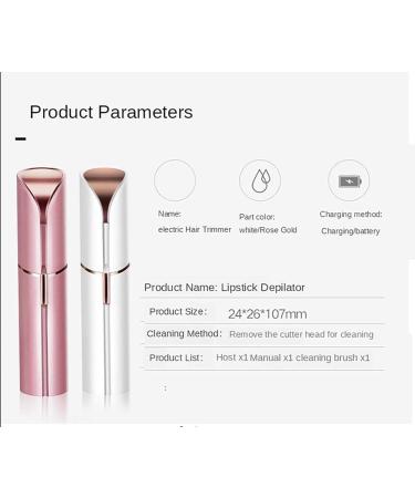 Painless Facial Hair Removal for Women | Waterproof Shaver Razor with LED Light | Face, Bikini, Upper Lip & Chin | Rose Gold - Buy Online on GoSupps.com