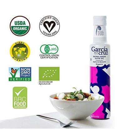 USDA Organic Award-Winning Extra Virgin Olive Oil - Cold Pressed Arbequina, 8.5 Fl Oz - Buy Online on GoSupps.com