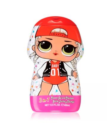 LOL Surprise 2in1 shower gel & shampoo for children 3D figure with fun scent of vanilla jasmine and raspberry 400 ml