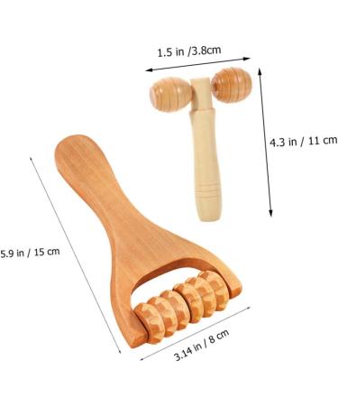 GLEAVI 1 Set Roller Massage - Wood Foot Sole Massager for Relaxation | 15x8CM | International Shipping Available - Buy Online on GoSupps.com