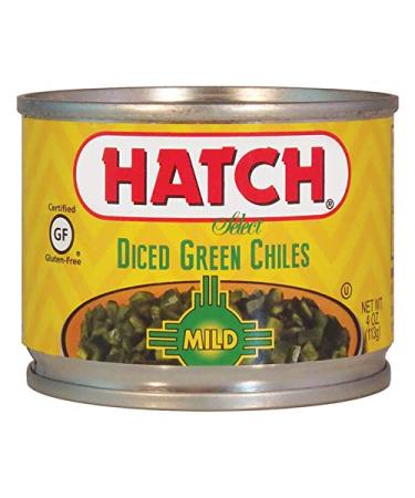 Hatch Mild Diced Green Chilis 4 Ounce (Pack of 12)