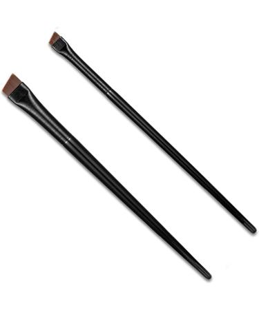 Brosse sourcils coud e 2 pi ces brosse Eyeliner Portable avec poign e en caoutchouc poils lastiques doux maquillage plat lavable - Buy Online on GoSupps.com