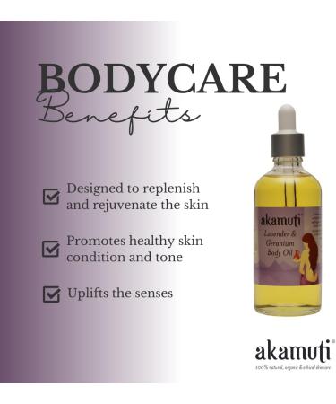 Akamuti Lavender & Geranium Body Oil 100ml - Buy Online on GoSupps.com