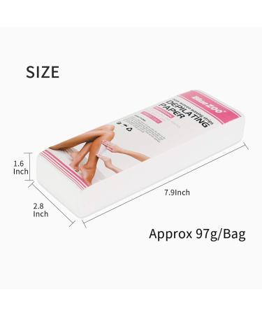 BlueZOO Wax Strips 100 Pack - Professional Salon Non-Woven Waxing Strips for Hair Removal - 7.9 x 2.8 Inches - Pink - Buy Online on GoSupps.com