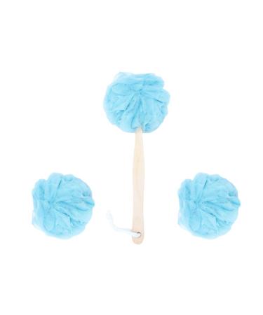 Shower Bath Ball Bath Sponge Solid Color Balls Bath Flower Blue