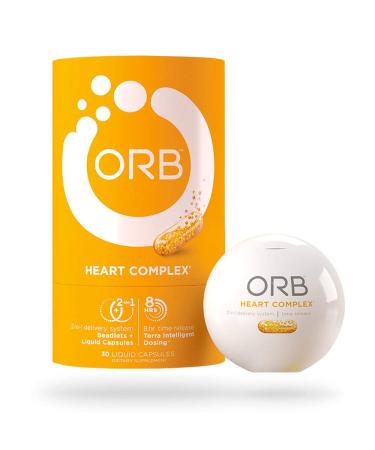 ORB Heart Complex Time-Released COQ10 | 24-Hour Heart-Health Support Supports Cardiovascular Health Supports Healthy Blood Pressure Antioxidant Support 60 Count