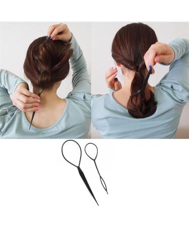 2PCS Women Girl Topsy Tail Hair Braided Ponytail Maker Easy Styling Tool Useful and practical - Buy Online on GoSupps.com