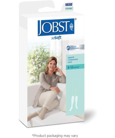 JOBST soSoft Knee-High Compression Socks 8-15 mmHg | X-Large Black Ribbed - Supportive & Stylish Shipping Worldwide - Buy Online on GoSupps.com