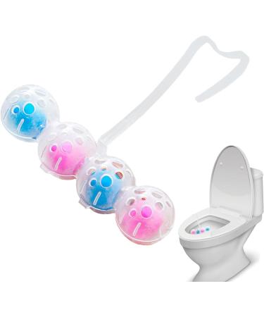 Toilet eners Rim Hanger | Bowl Toilet Deodorizer Rim Hanger | Quick Foaming -Cleaning Ball 4 Balls Included Toilet ener for Bathroom Toilet Care and Flush Cleaning - Buy Online on GoSupps.com