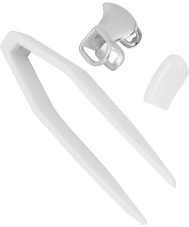 Verdant Touch Halloween Hip Hop Teeth - Brass Hollow False Teeth for Festival Decoration | Silver - Buy Online on GoSupps.com
