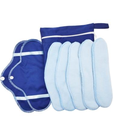 Reusable Menstrual Pads 8 Pcs Reusable Menstrual Pads Cloth Menstrual Pad Cloth Menstrual Pads Cloth Towel Mama Pads Portable Pad Panties Napkin Mother Blue - Buy Online on GoSupps.com