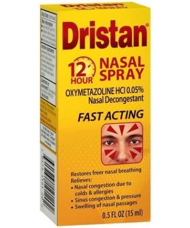 Dristan 12-Hr Decongestant Nasal Spray 0.5 Fl Oz - Fast Relief for Blocked Nose - Buy Online on GoSupps.com