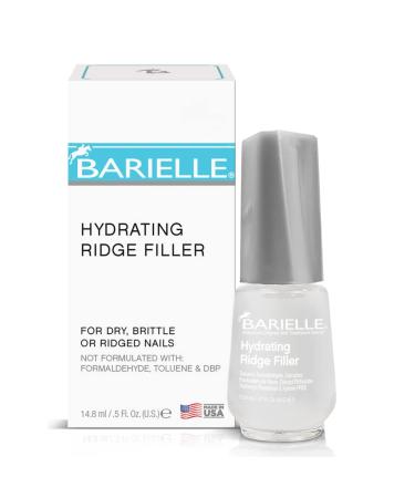 Barielle Hydrating Ridge Filler, Fill and Smooth Unsightly Nail Ridges, For Dry, Brittle or Ridged Nails, Enhances Nail Growth and Strengthening, Base Coat 0.5 Ounce