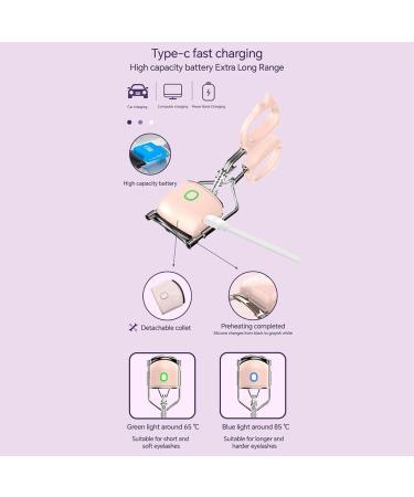 Qbkohphifm USB Charging Model Electric Eyelash Curler Fast Heating Portable Eye Lash Perm Lasting Curling Thermal Eyelash Clip B - Buy Online on GoSupps.com