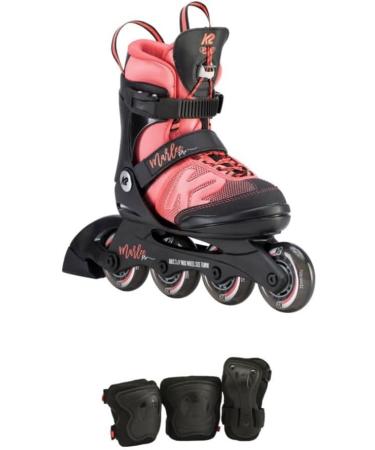 K2 Youth Marlee Pro Pack Inline Skates Black/Coral - Size 4-8 - Buy Online on GoSupps.com