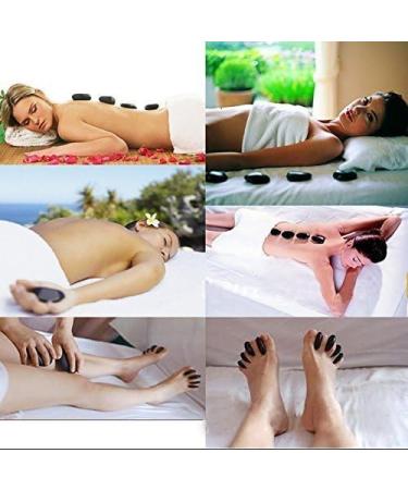 OKSANO 16-Piece Basalt Massage Stone Set | Ideal for Spas Massage Therapy & Relaxation - International Shipping Available - Buy Online on GoSupps.com