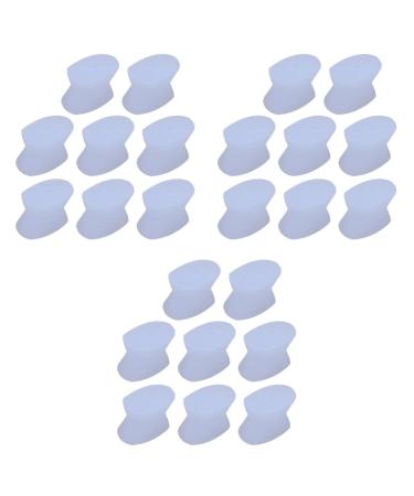 24 pcs Care Bone Hallux Pinky Ectropion Spacers Calluses Orthotic Dividers Tools Bunion Silicone Salon Adjuster Straightener Overlapping Outer Rubber Separator Tool Whitex3pcs 3x2.2cmx3pcs