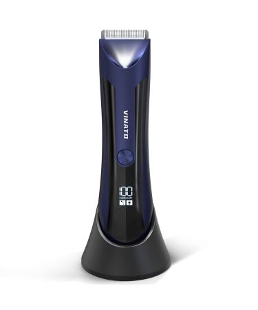 VINATO Electric Body Hair Trimmer - Ball Shaver Trimmer Body Grooming Kit Waterproof Groin Hair Trimmer for Men Replaceable Ceramic Blade Male Hygiene Razor - 90 Mins Battery Life