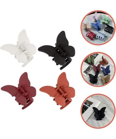 KALLORY 4Pcs Hair Claw Clip Butterflies Back Hair Clamp Holder Clips for Women and Girls 1 count (Pack of 1) Assorted Color - Buy Online on GoSupps.com