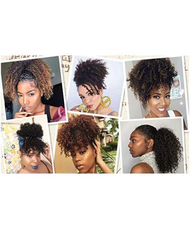 Drawstring Puff Afro Kinky Curly Ponytail - Synthetic Clip-In Hair Extensions for African American Styles - Buy Online on GoSupps.com
