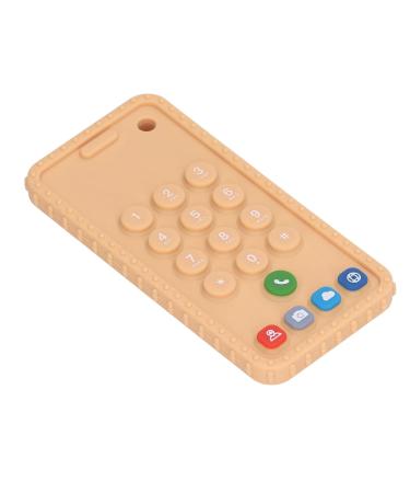 Funny Phone Bite Ring Cubes - Soft Silicone Sensory Toy for Baby Motor Skills & Color Detection - Bright Yellow - Buy Online on GoSupps.com