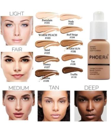 Matte Full Coverage Foundation 30ml - Oil Control Flawless Face Makeup for Women with Mature Skin - Long Lasting Concealer - Smooth Finish (102 NUDE) - Buy Online on GoSupps.com