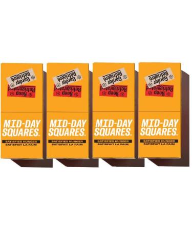 Mid-Day Squares Peanut Butta Bars 33g each 4 Packs (48 Squares) | Made with Real Chocolate 6g Plant Protein 4g Fiber Gluten Free Certified Vegan Peanut Butta 12 Count (Pack of 4)