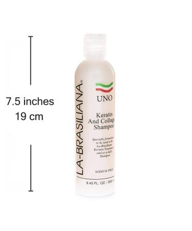 La-Brasiliana Uno Keratin and Collagen Shampoo - 8.45 fl.oz. (Pack of 1) - Buy Online on GoSupps.com