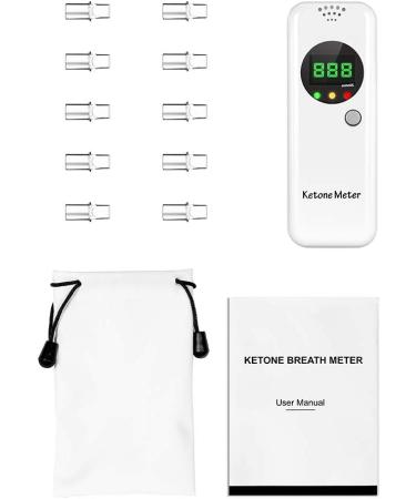 Ketone Meter Analyzer  Acetone Breath Ketosis for Self-Ketosis Checking with 10pcs Mouthpieces - Buy Online on GoSupps.com