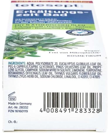 Tetesept Cold Time Bath 125 ml - Relieve Cold Symptoms | International Shipping - Buy Online on GoSupps.com
