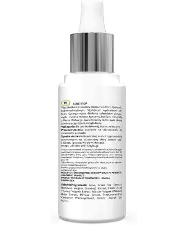Bee APIS AcneStop Concentrate for acne skin with extract of iris root yeast sea algae and hyaluronic acid cleansing oily acne skin 30 ml - Buy Online on GoSupps.com