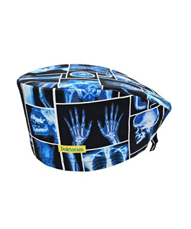 Contemporary Working Cap with Unique Eye-Catching Designs for Healthcare Professionals X-ray Black