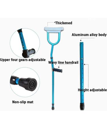 Crutches for Adults Underarm Collapsible Cane Underarm Aluminum Alloy Crutches Great for Travel or Work Lucky Star - Buy Online on GoSupps.com