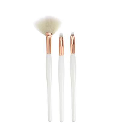 VOCOSTE 3pcs Makeup Brush Set Face Concealer Brush Eyeshadow Smudger Brush Highlighter Concealer Brush Foundations Wooden Handle Smudger Brush